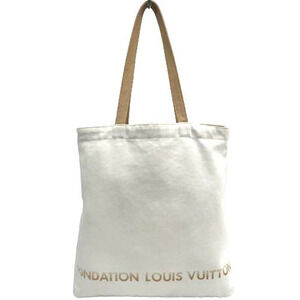 Louis Vuitton White Edition Limited Tote Bag Shoulder Shoulder Museum Fondation